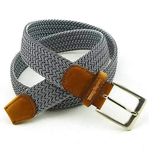 115CM Men Women Stretch Braided Elastic Canvas Belt Casual Pin Buckle Pants Strip