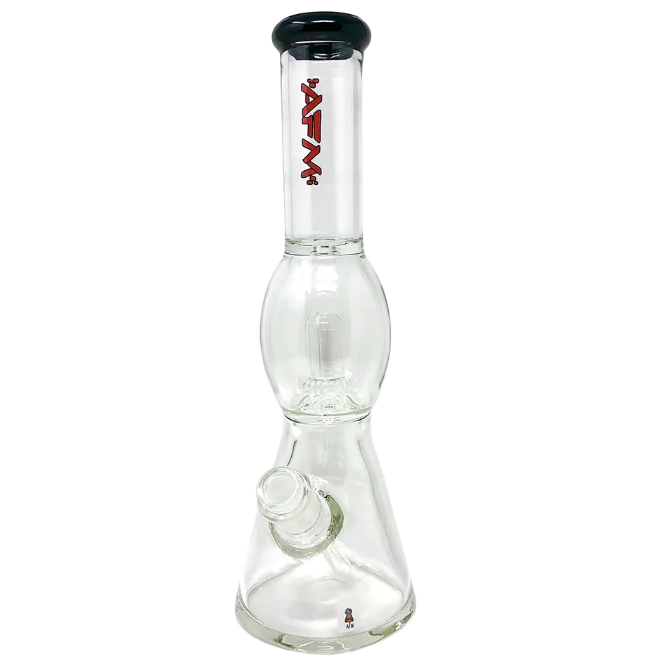 12" AFM Glass UFO Color Lip Glass Beaker Bong
