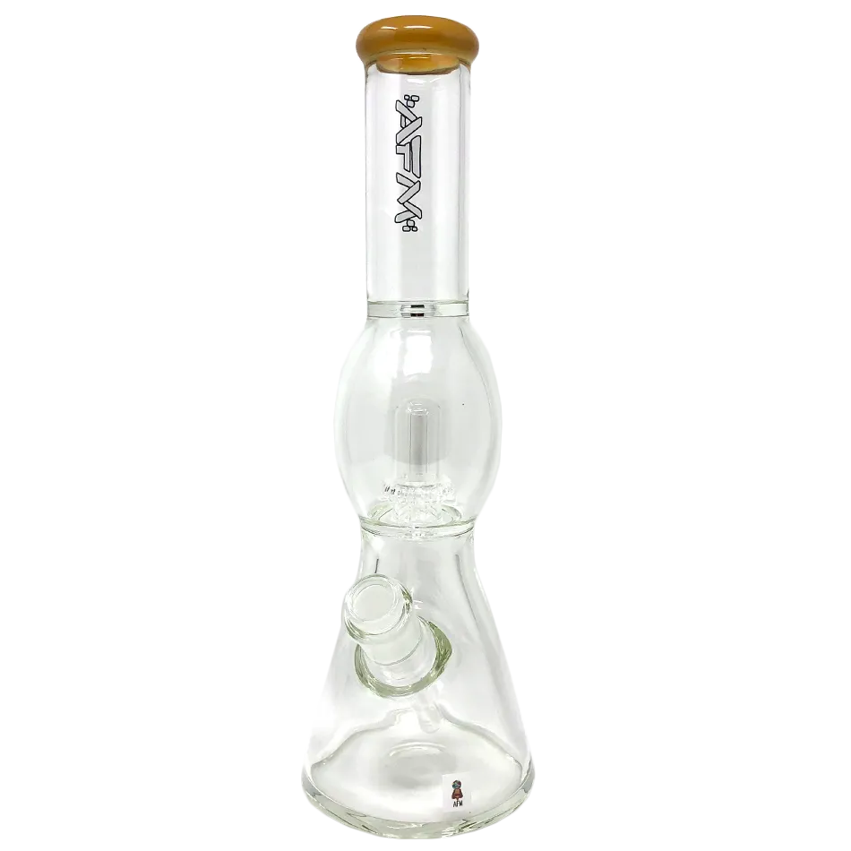 12" AFM Glass UFO Color Lip Glass Beaker Bong