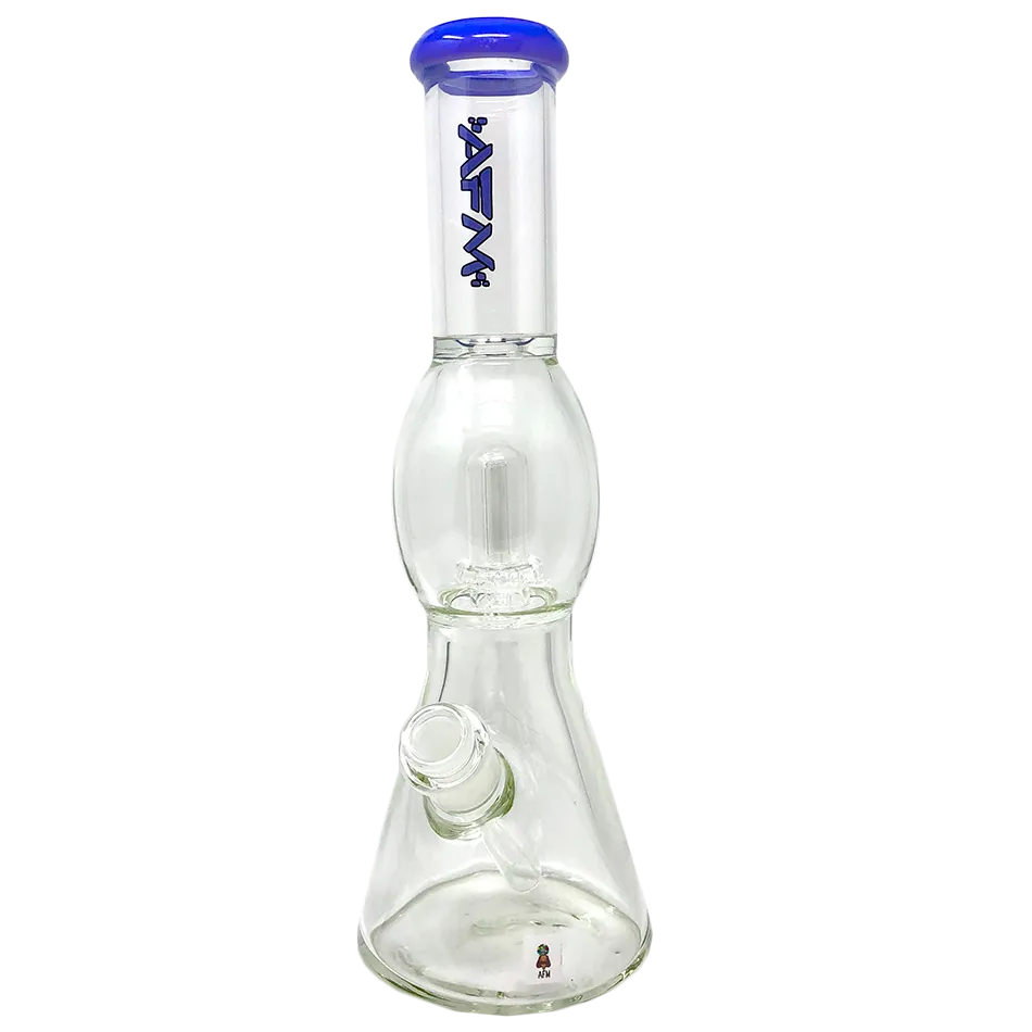 12" AFM Glass UFO Color Lip Glass Beaker Bong