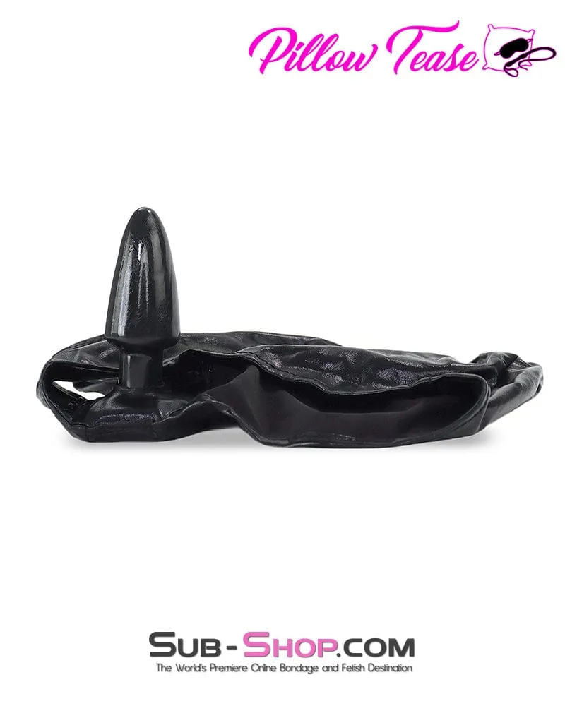 3499DL      Spandex Butt Plug Pants with Large Black Anal Plug