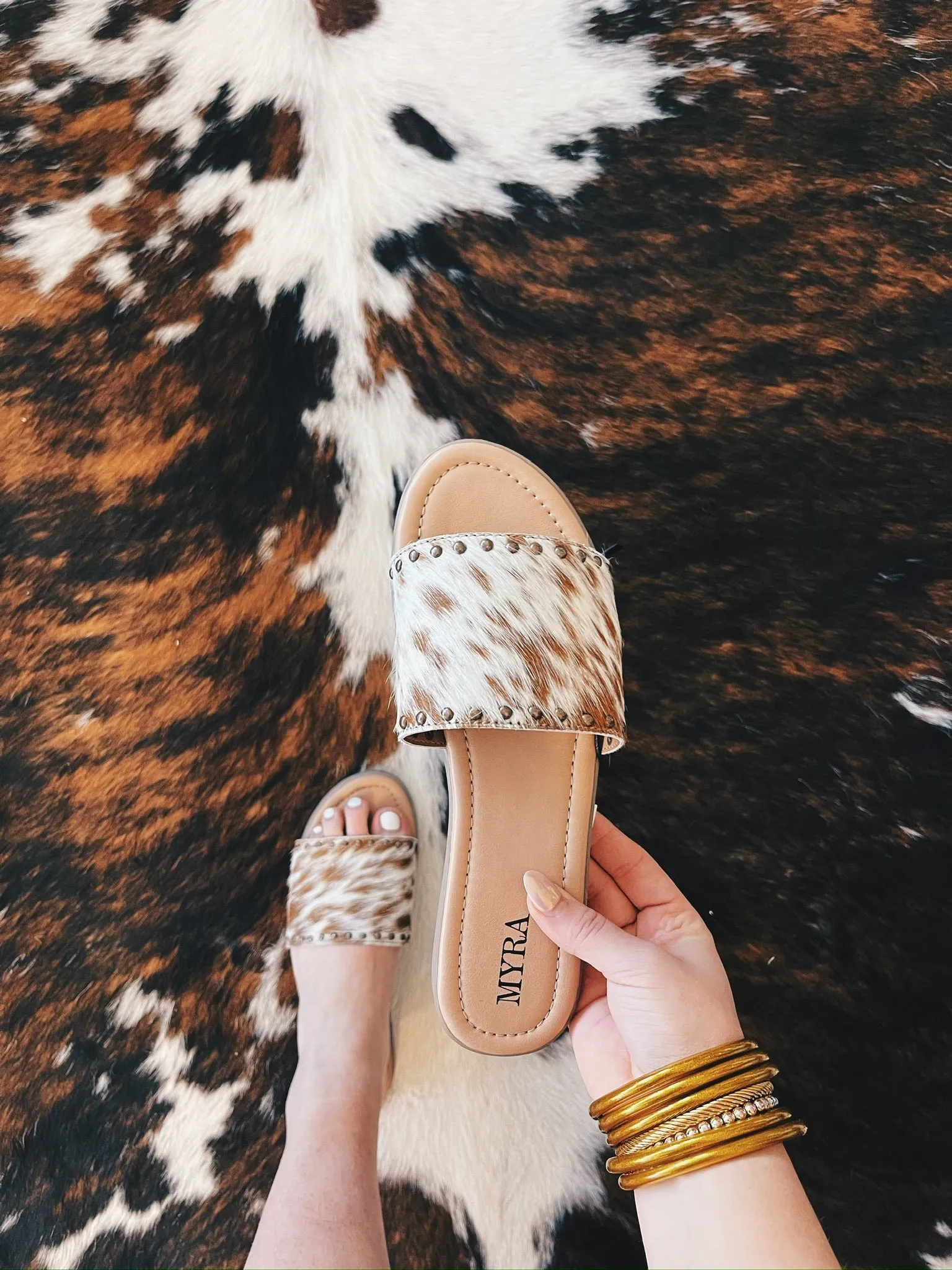 40% Off - MYRA Cowhide Leather Sandals