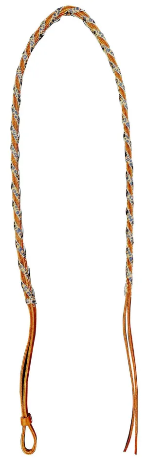 4ft Argentina Cow Leather over & under with cheetah print lacing