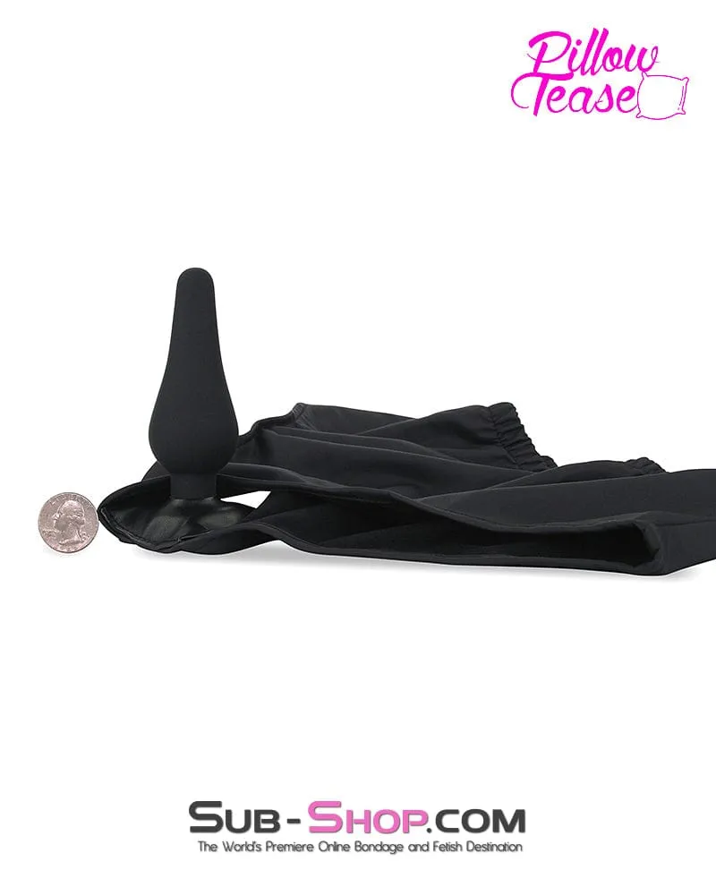 5723M-SIS      Sissy Boi Leather Look 4 Feminization Way Stretch Silicone Butt Plug Sexy Man Panties