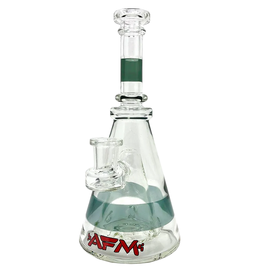 8" AFM Pyramid Clear Glass Dab Rig