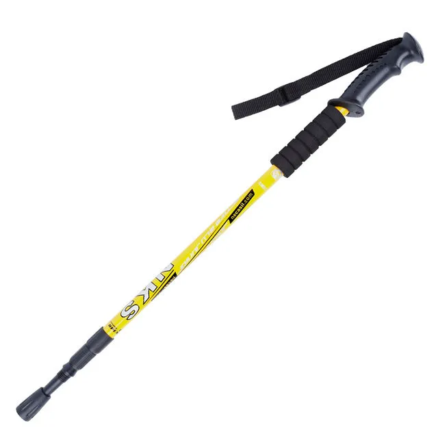 Adjustable antishock trekking and hiking walking stick