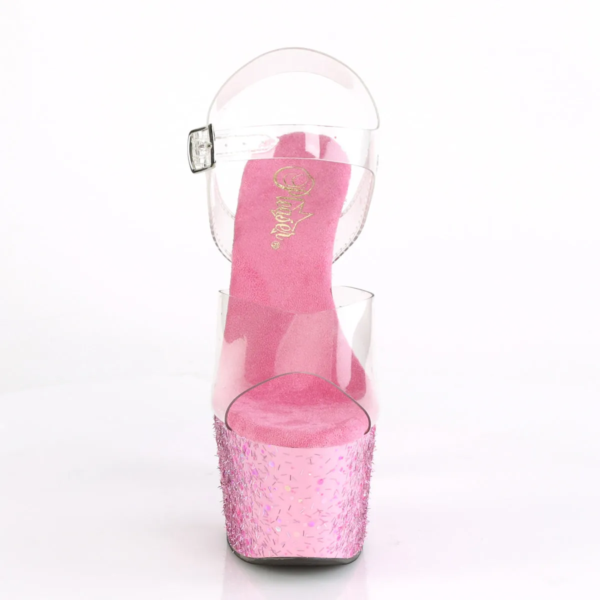 ADORE-708CF  Clear/Pink Confetti