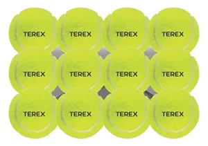 AEROGLO Sports - TEREX Rubber Ultra Tennis Ball - Super Saver Pack of 12, Light Green