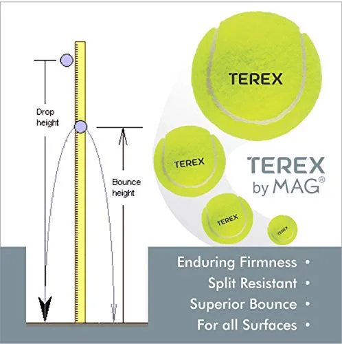 AEROGLO Sports - TEREX Rubber Ultra Tennis Ball - Super Saver Pack of 12, Light Green