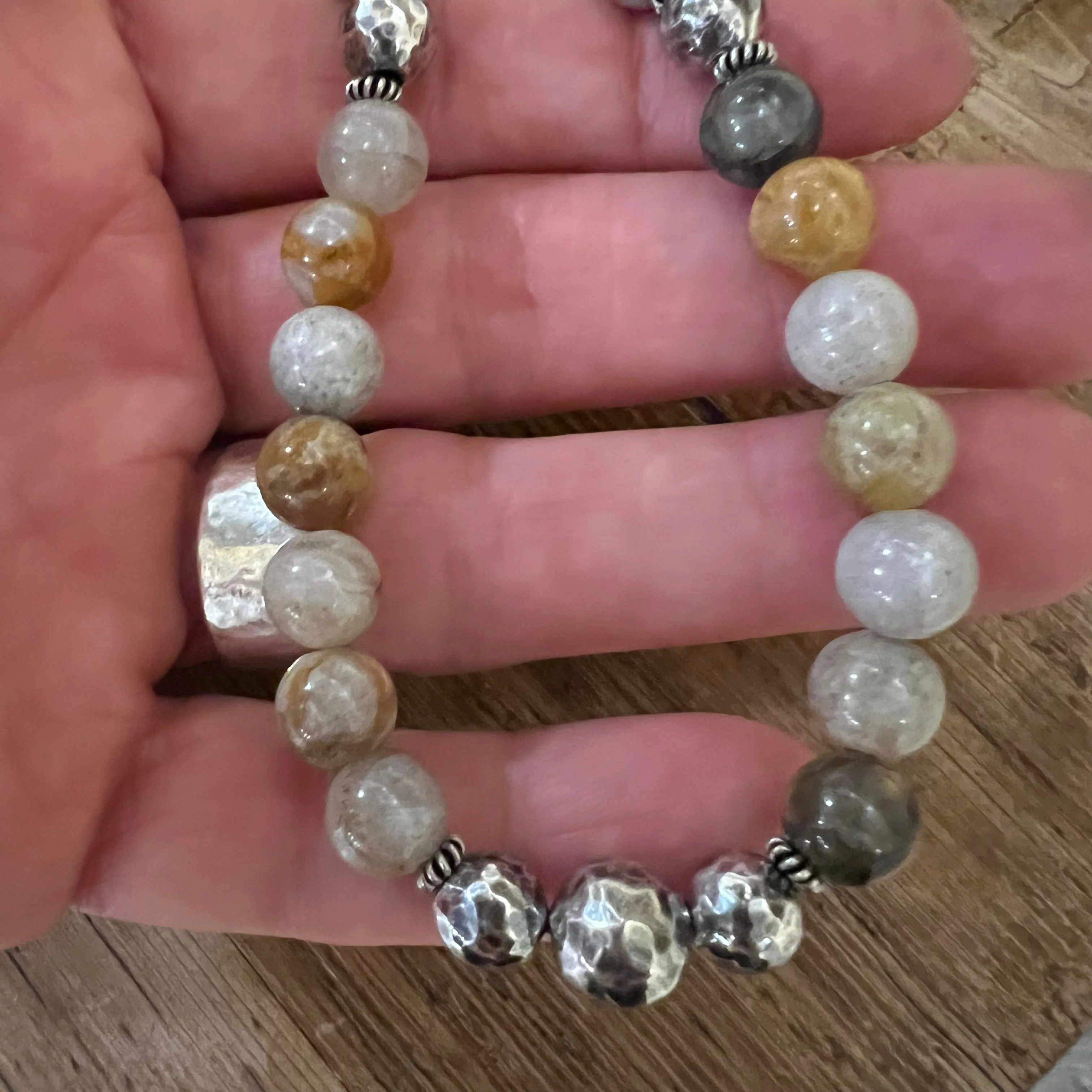 Agate Sterling Silver Hat Band/Necklace