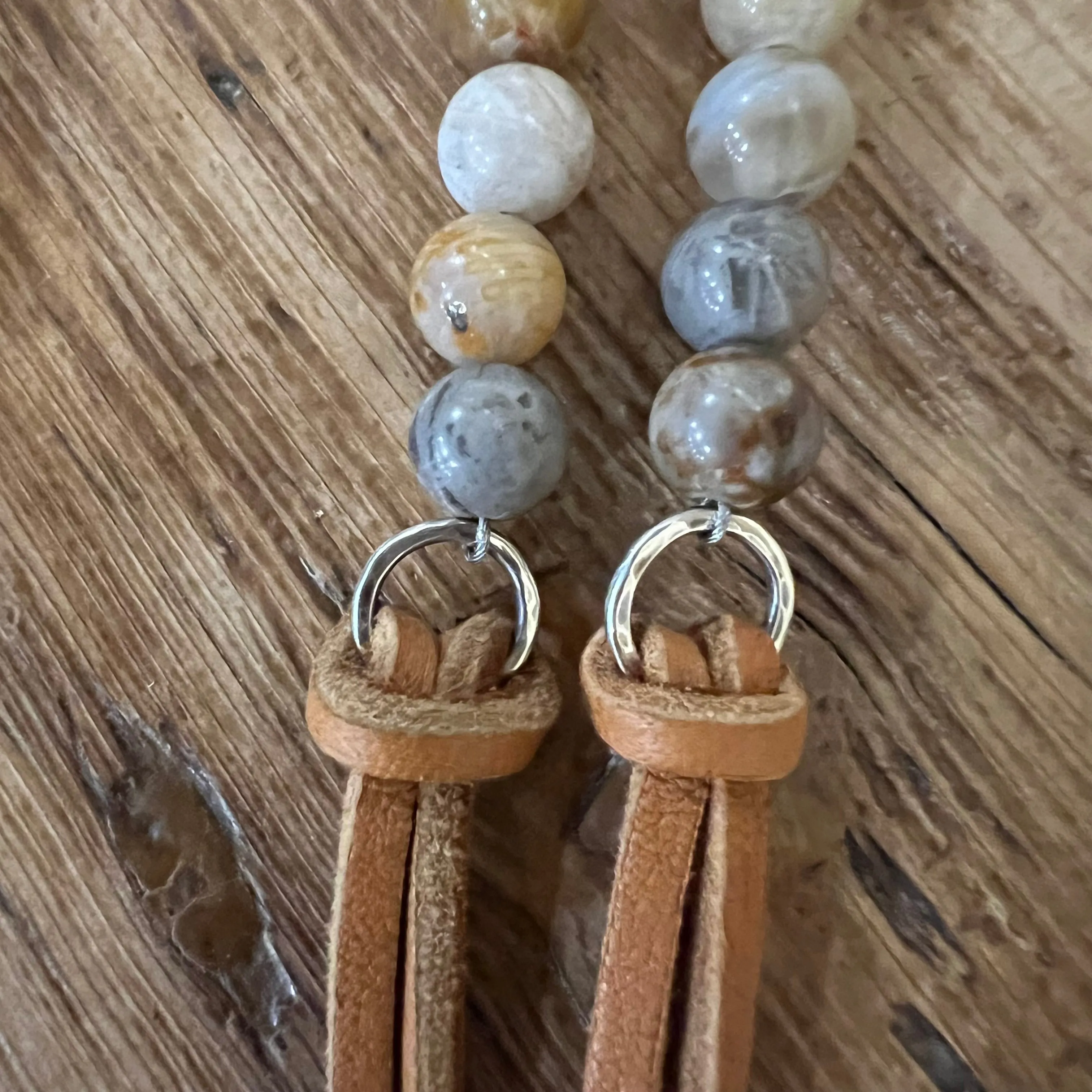 Agate Sterling Silver Hat Band/Necklace