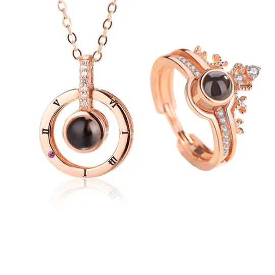 Amare™ 100 Languages "I LOVE YOU" Ring, Necklace