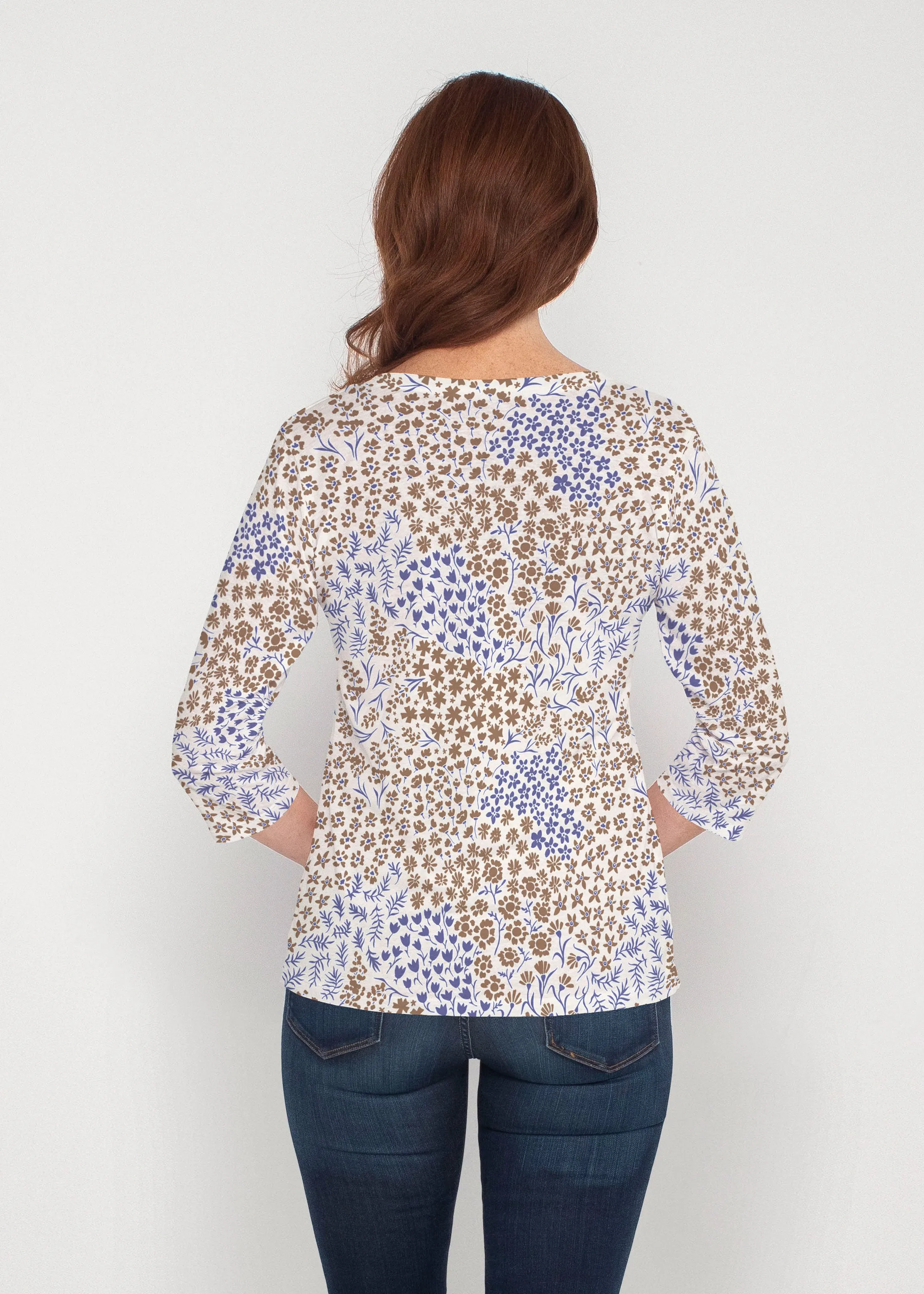 Annabelle Autumn (8058) ~ Signature 3/4 Sleeve V-Neck Top