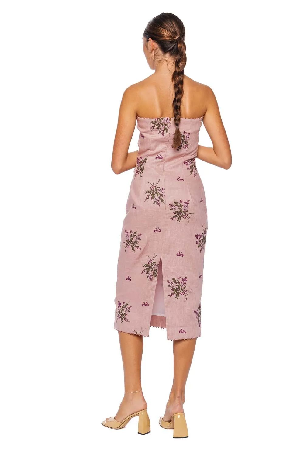 Armonia Wisteria Strapless Midi Dress