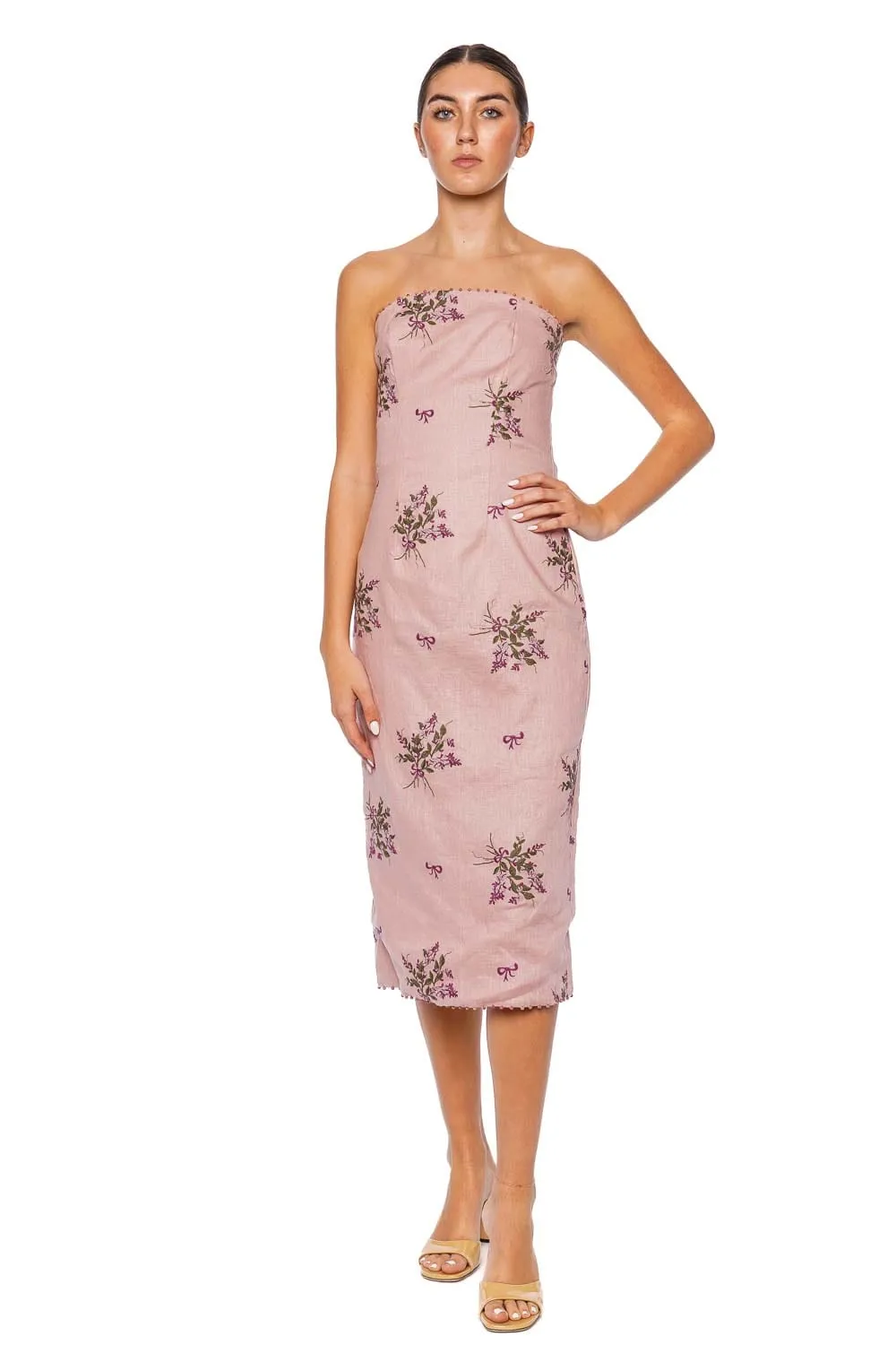 Armonia Wisteria Strapless Midi Dress