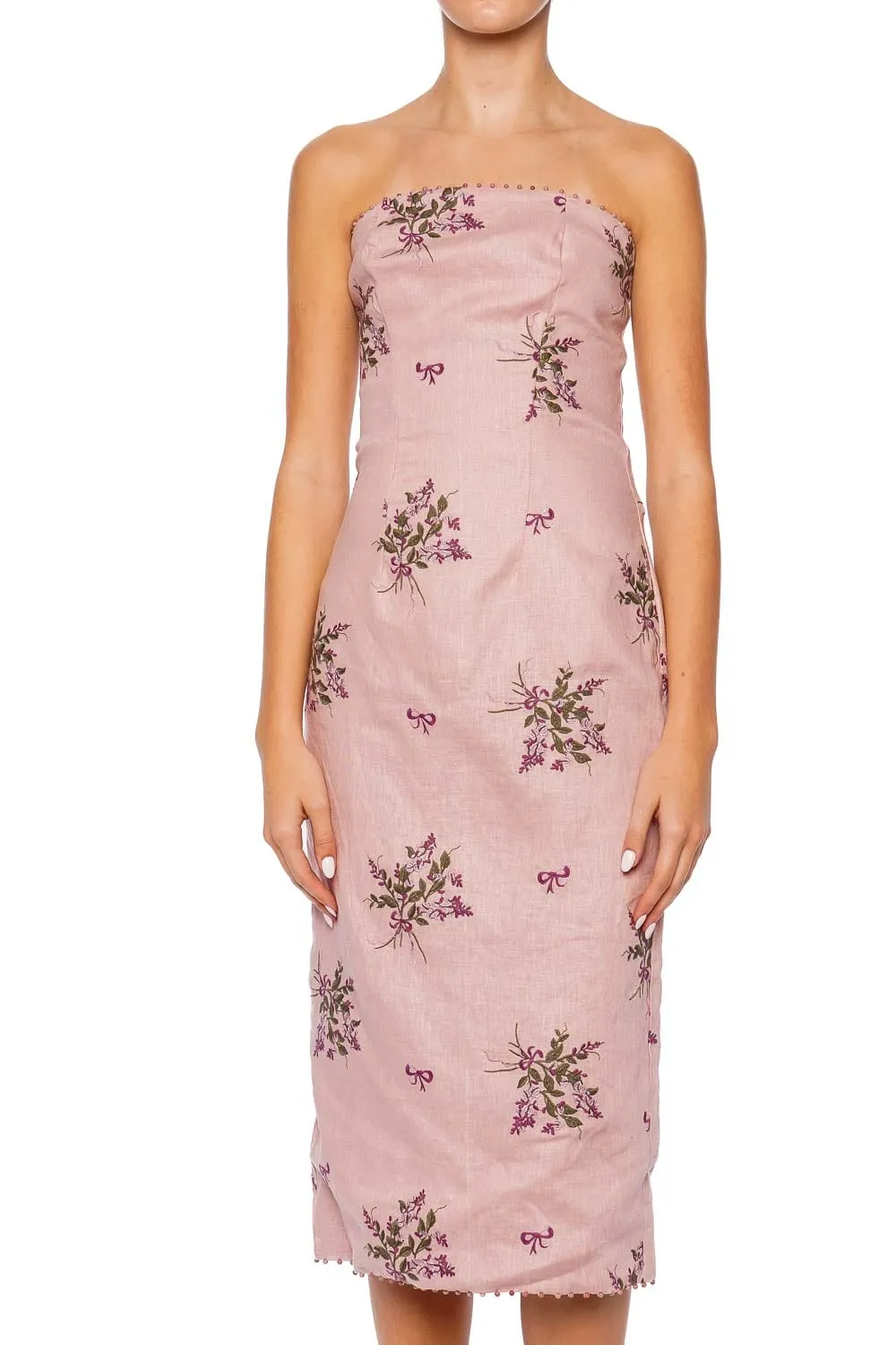 Armonia Wisteria Strapless Midi Dress
