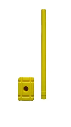 arnav Plastic Cricket Full Size, Four Stumps, One Base of Three Stumps, One Base of Single Stump Bowler Side in Tatron Cover - Multicolour