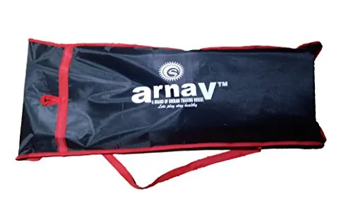 arnav Plastic Cricket Full Size, Four Stumps, One Base of Three Stumps, One Base of Single Stump Bowler Side in Tatron Cover - Multicolour