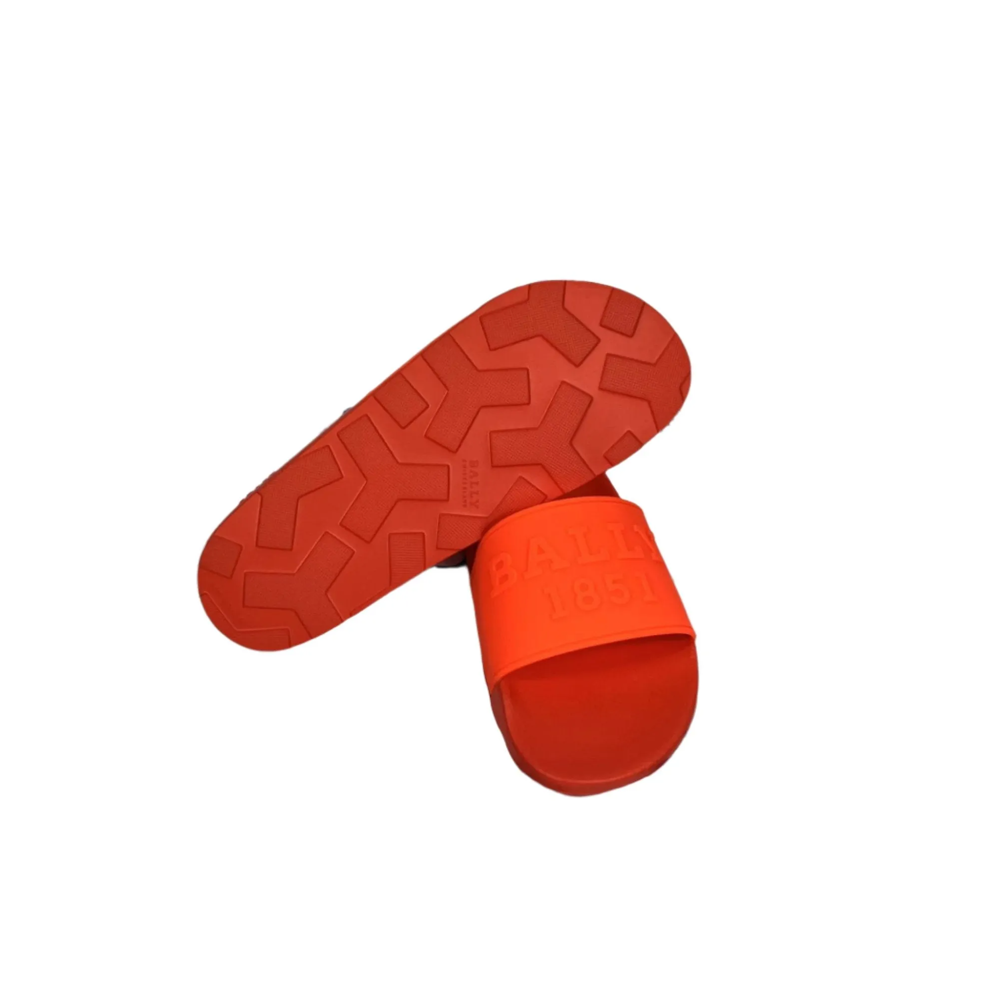 Bally Slaim Arancio Rubber Sandals