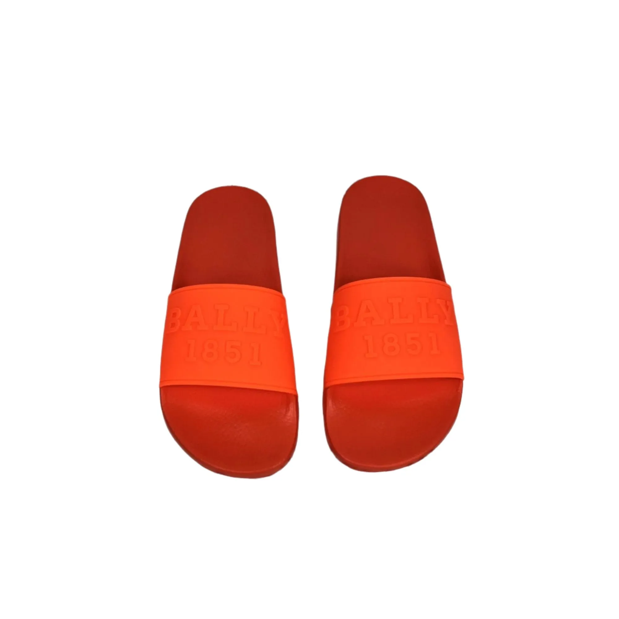 Bally Slaim Arancio Rubber Sandals