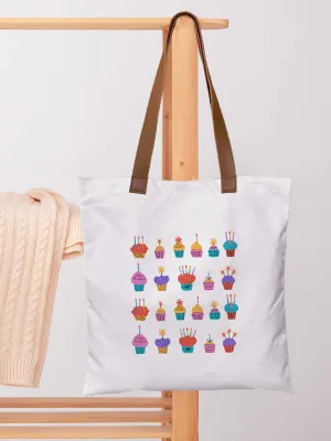 Bday Cupcakes - Casual Tote Bag Canvas Off White