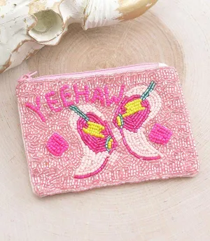 Beaded coin clutch