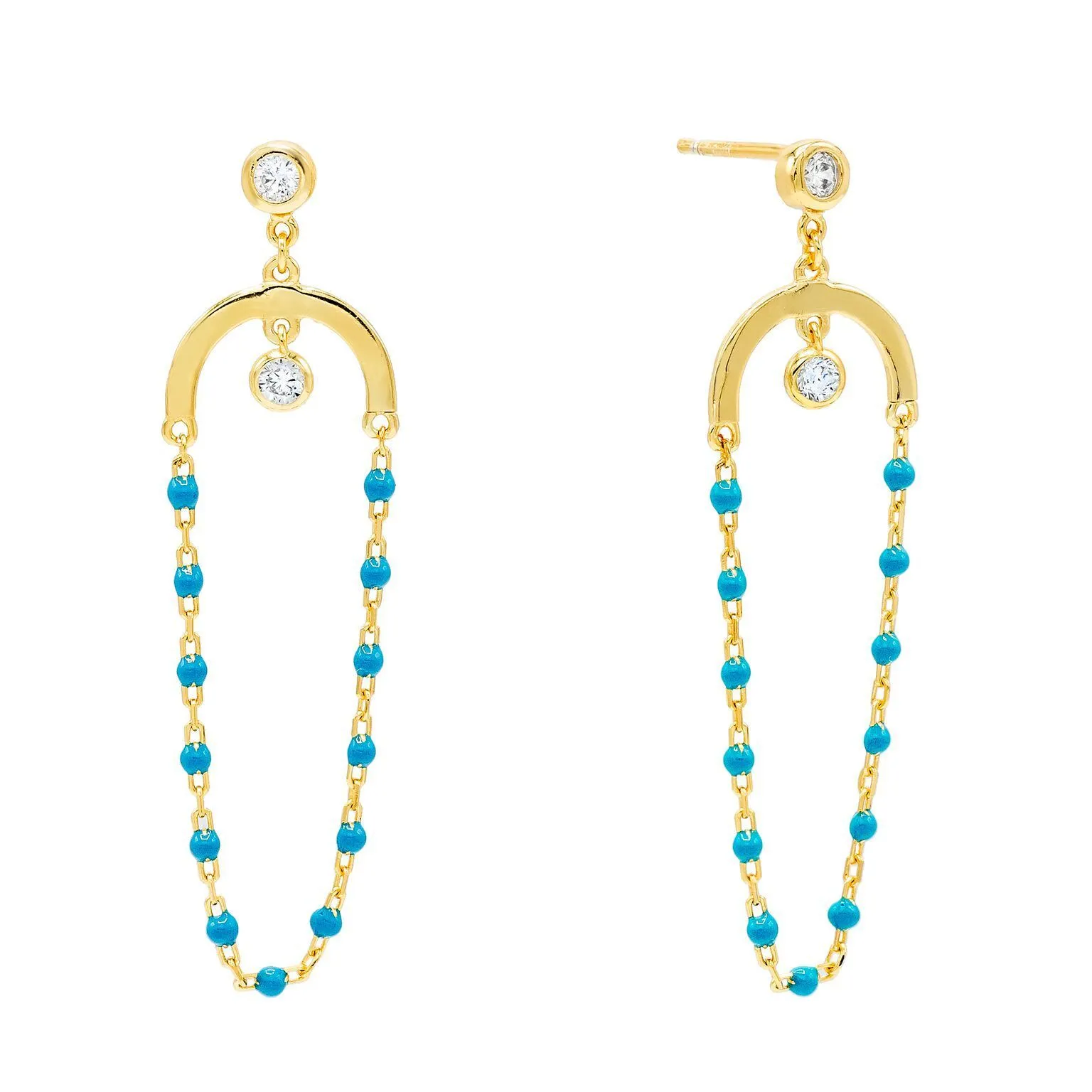 Beaded Loop Stud Earring