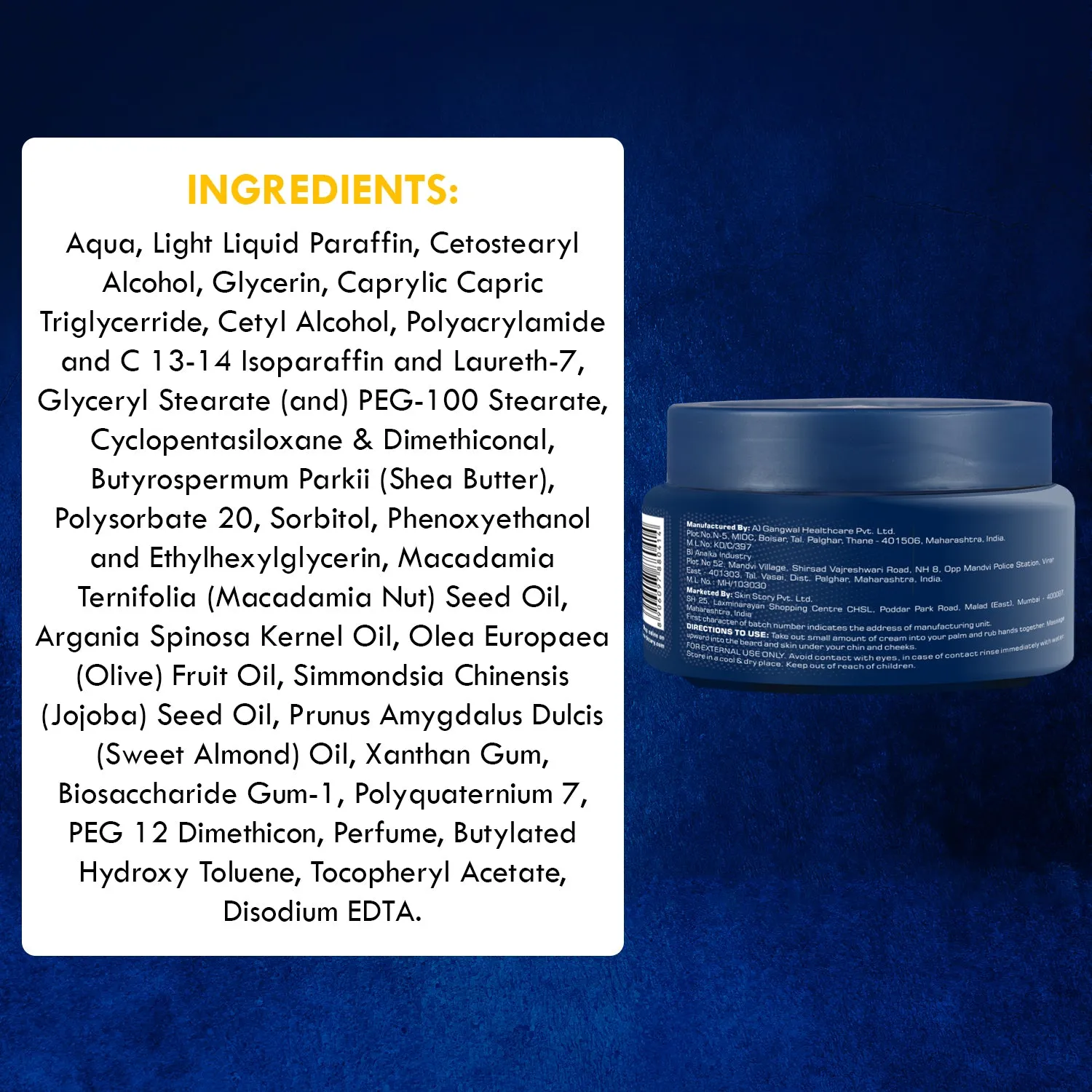 Beard Softener Cream | For Men | For Dry & Rough Beard | Vitamin E & Argan Oil  | 50gm