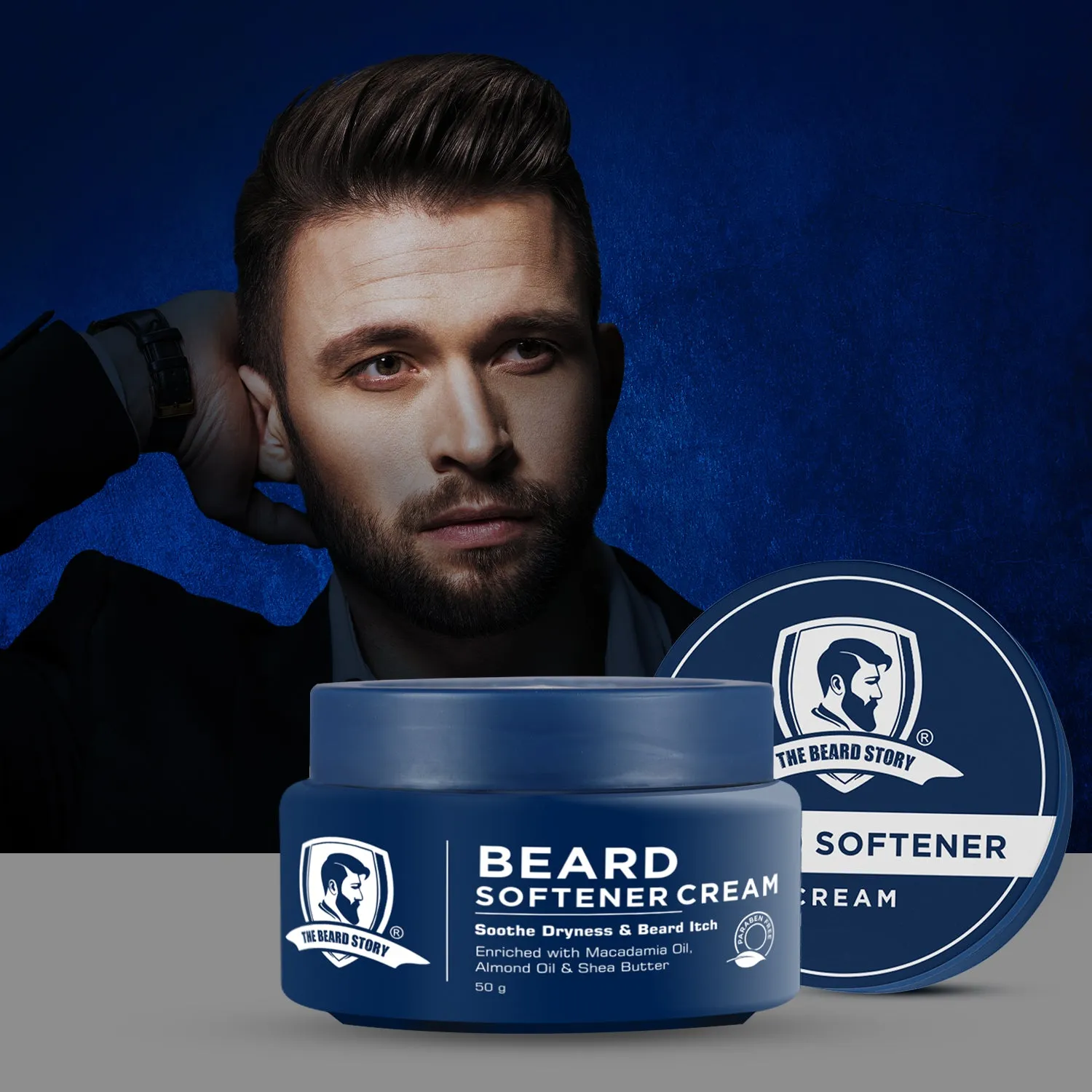Beard Softener Cream | For Men | For Dry & Rough Beard | Vitamin E & Argan Oil  | 50gm