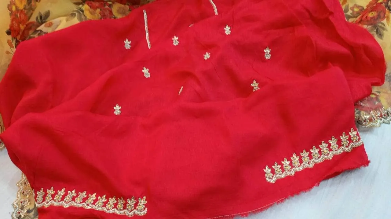 Beautiful Designer Organza Saree