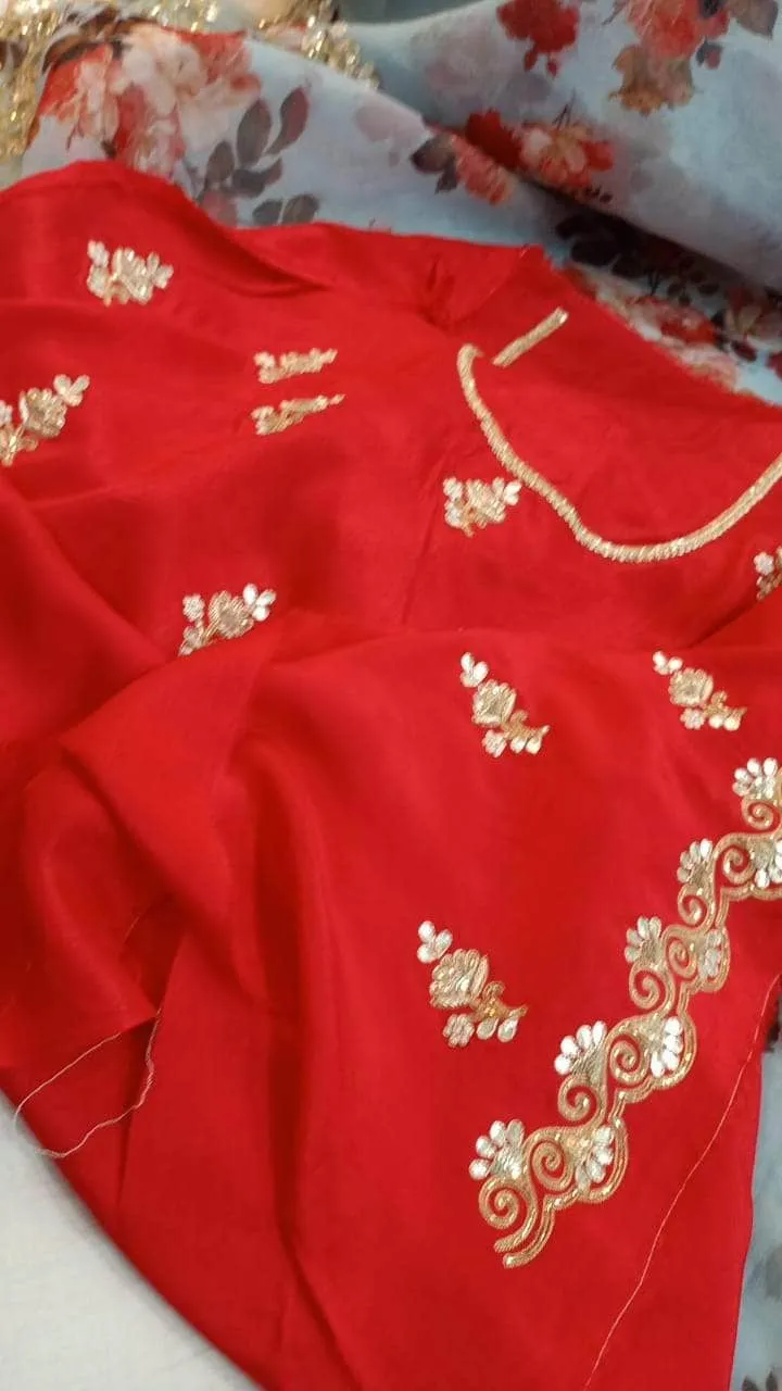 Beautiful Designer Organza Saree