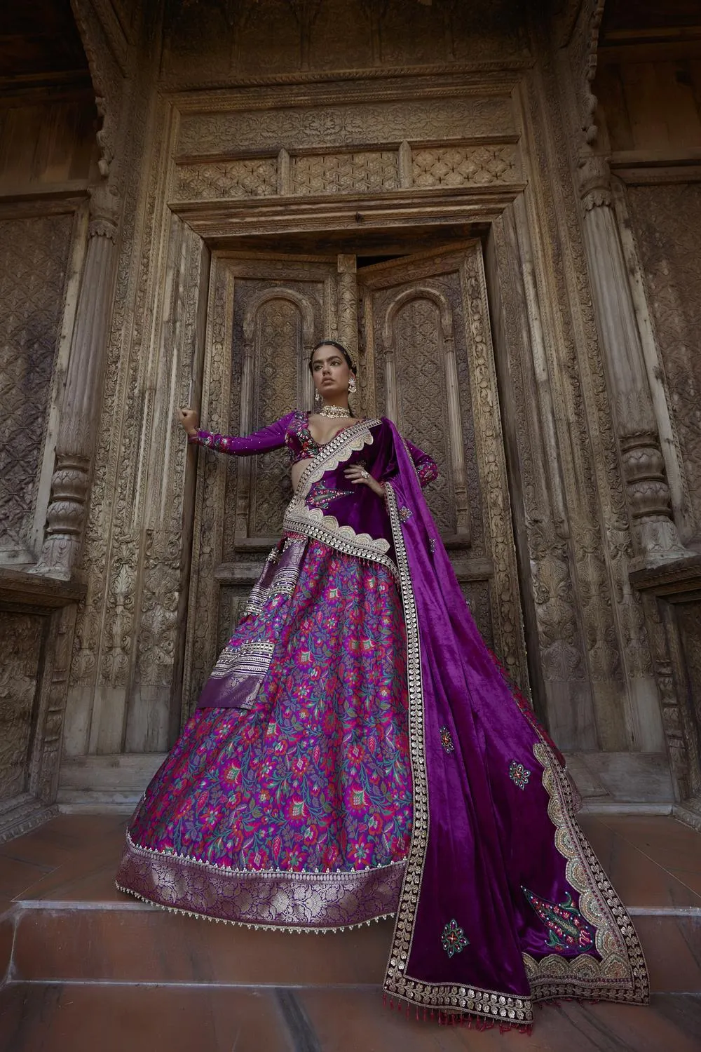 Big Floral 3Print Lehenga Set