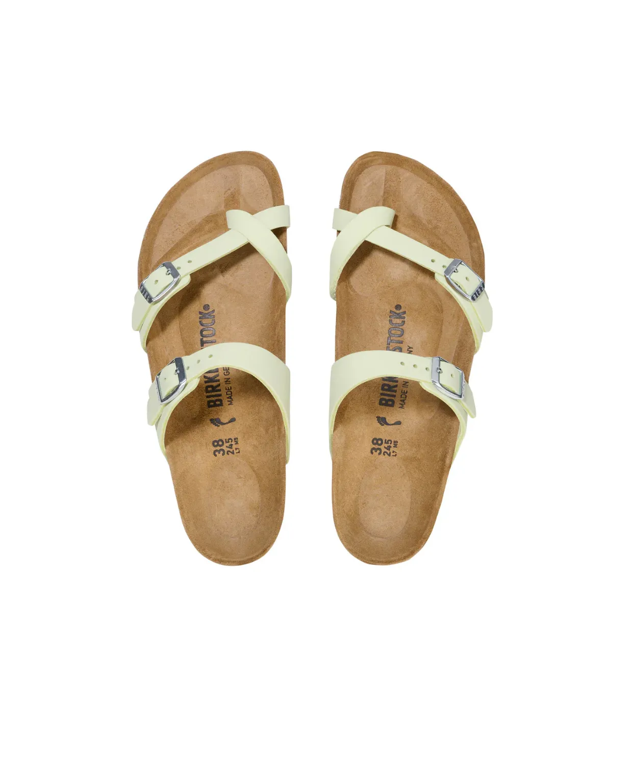 Birkenstock Mayari Nubuck Leather Faded Lime Sandals