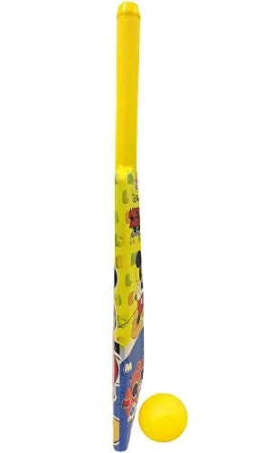 Bless Amazing Kids Cricket Kit Set with Bat Balls Wickets Bells - Indoor, Beach, Outdoor, Garden Play Set for 2-6 Yrs Kids (Plastic, Yellow)