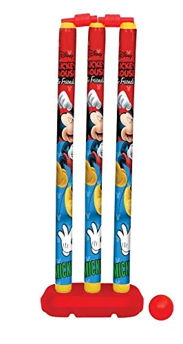 Bless Amazing Kids Cricket Kit Set with Bat Balls Wickets Bells - Indoor, Beach, Outdoor, Garden Play Set for 2-6 Yrs Kids (Plastic, Yellow)