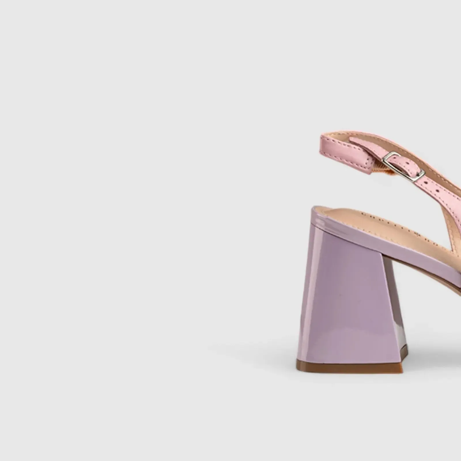 Block Heel Court Slingback Pink/Purple 11163