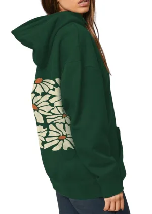 Bloomscape Dreams Dropped Shoulder Floral Graphic Hoodie