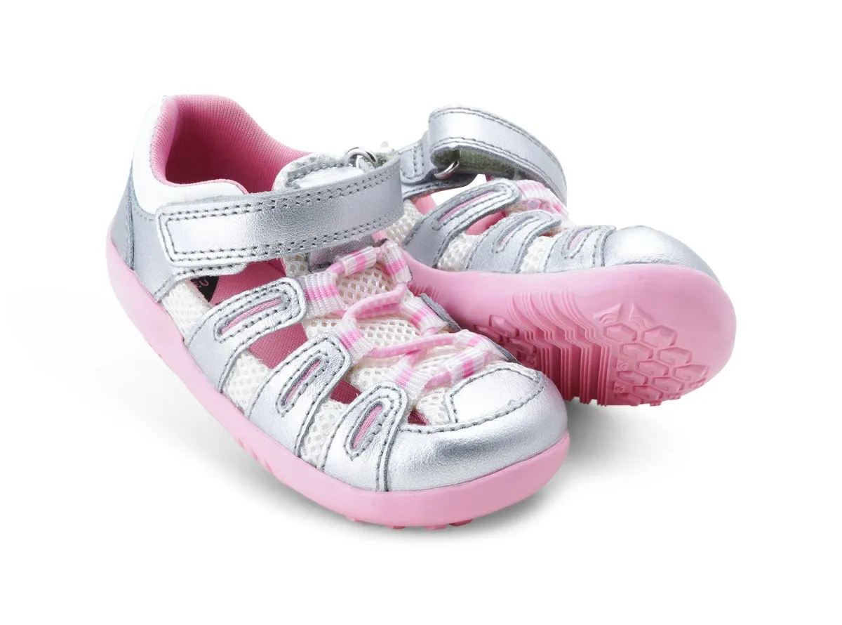 Bobux SU Summit Silver Metallic   Candy Sandal
