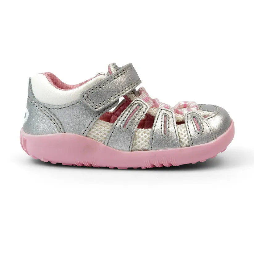 Bobux SU Summit Silver Metallic   Candy Sandal