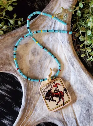 Bronc Rider Rodeo Necklace