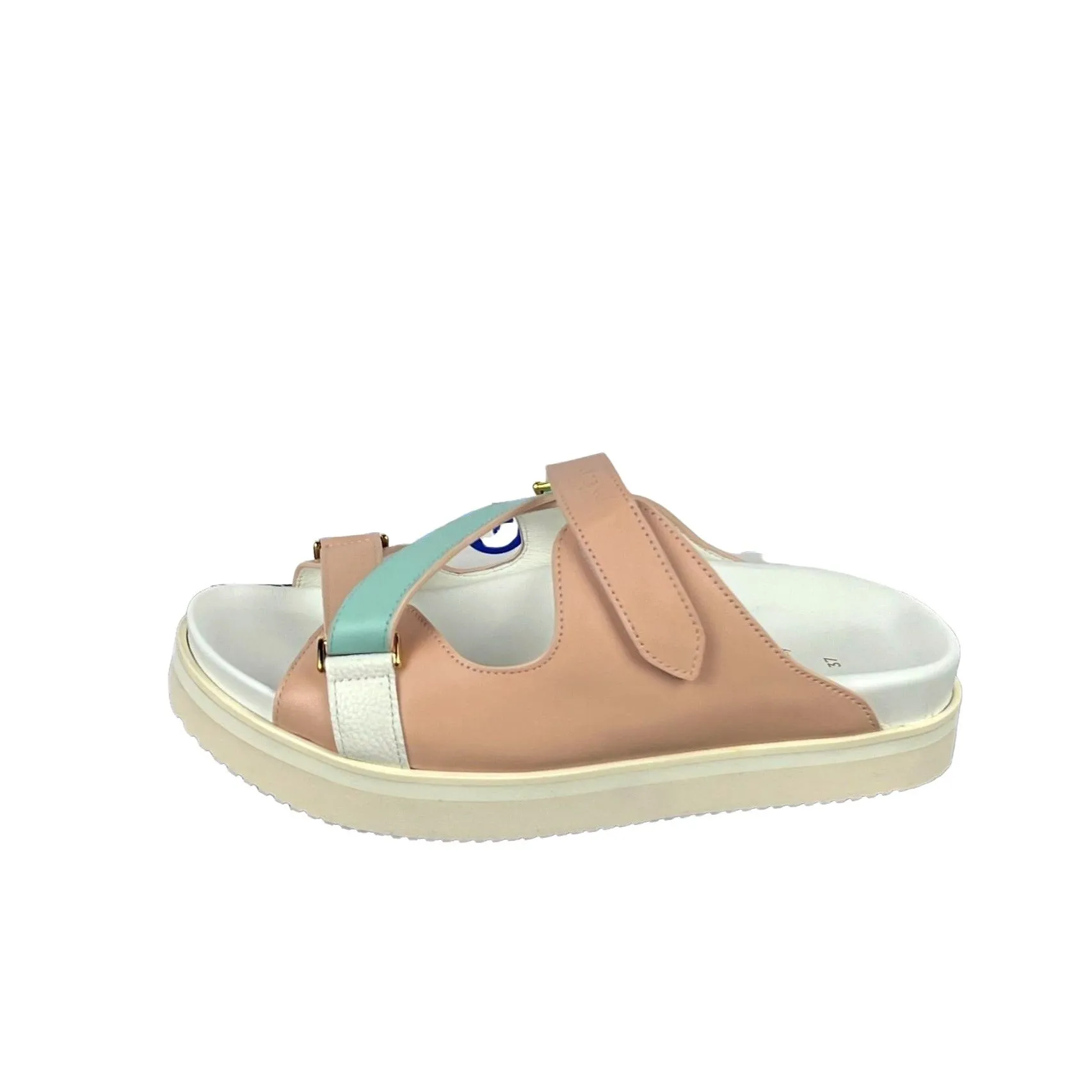 Buscemi Women's Sandal Strap Nude Trio Leather Sandals