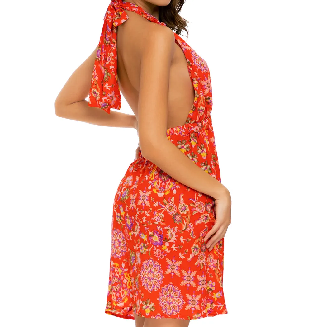 CALYPSO - Deep Plunge Mini Dress
