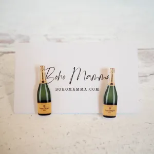 Champagne and Rose' Bottle Studs