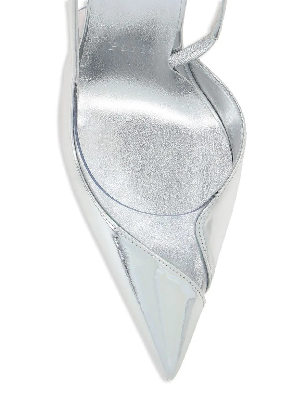 Christian Louboutin Posticha PVC Heel in Silver | In-Store Only