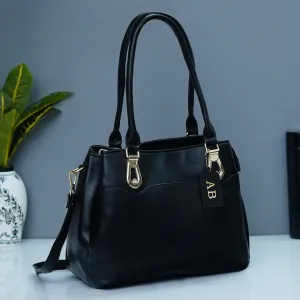 Classy Leather Customized Hand Bag 2.0 - Black