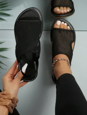 Cut Out Slingback Sandals