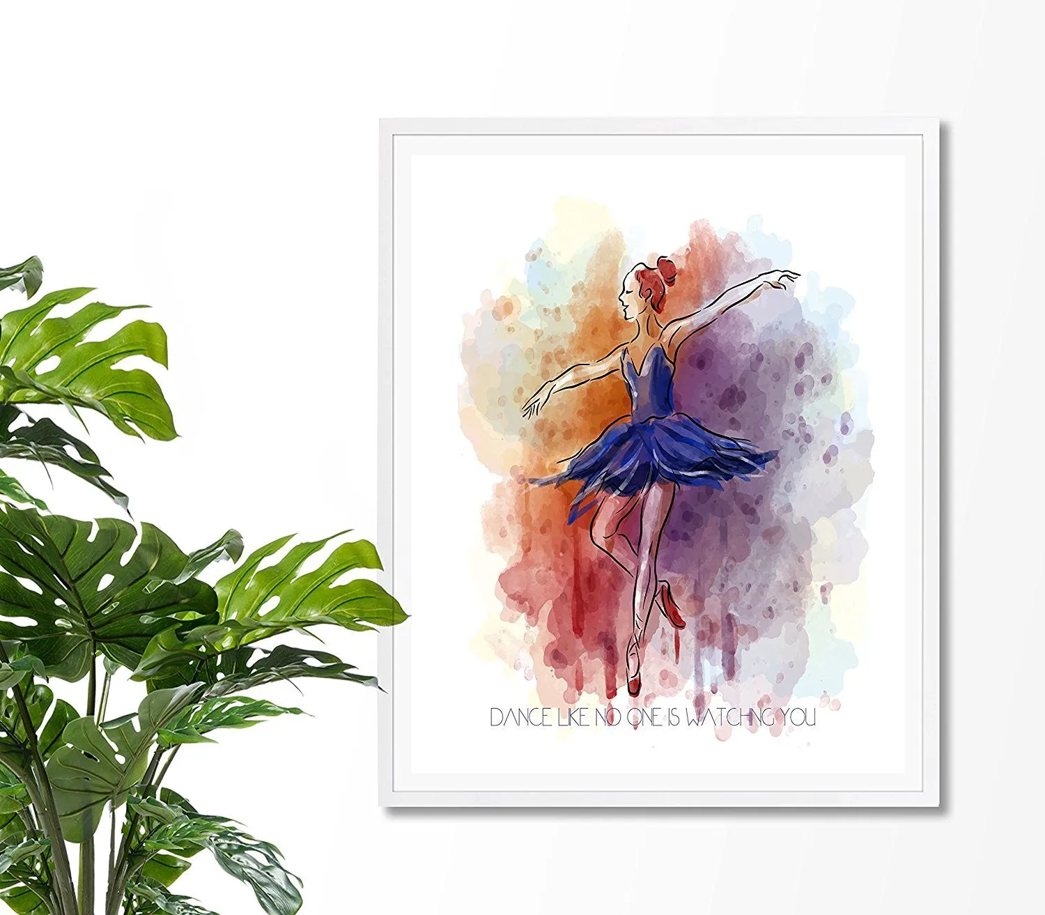 Dance like no one is watching you Ballerina Art Print - Unframed