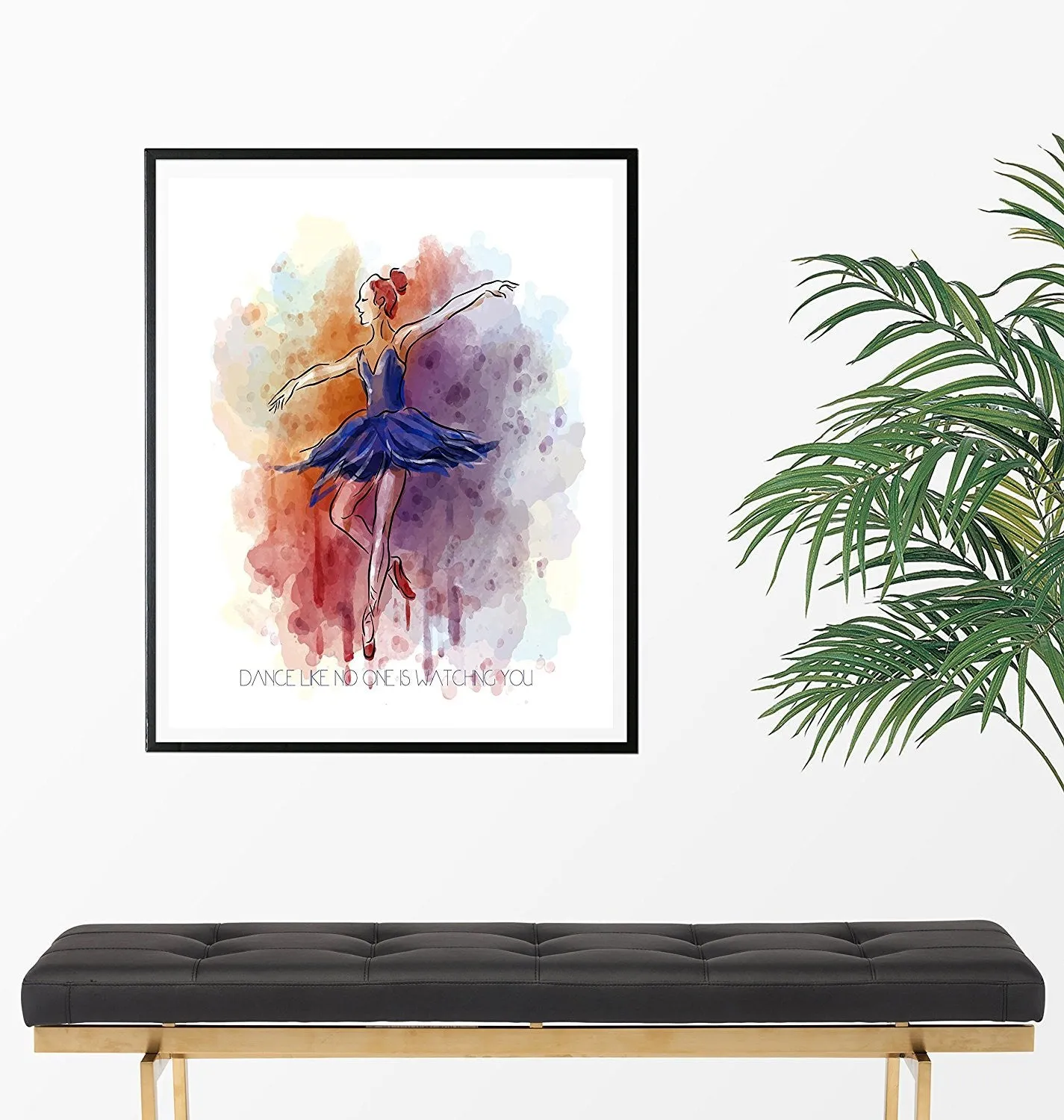Dance like no one is watching you Ballerina Art Print - Unframed