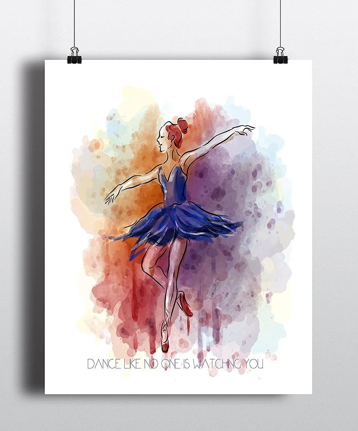 Dance like no one is watching you Ballerina Art Print - Unframed