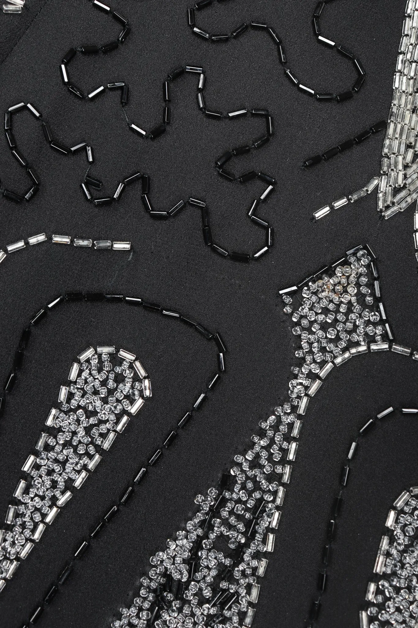 Deco Beaded Plunge Back Dress